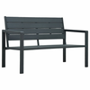 Den Vrtna klop 120 cm HDPE siva videz lesa