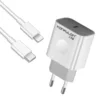 Kucni punjac KONFULON Joko C69D+DC13 PD20W sa kablom Type-C na iPhone Lightning beli 1m