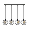 Luster na sajli MERCURE 4xE27/15W/230V crni