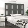 Vidaxl vidaXL Vzglavje postelje, sivo, 95,5 x 4 x 100 cm, masiven borov les