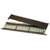XtendLan Patch panel 19/0,5U, 24 priključkov, Cat6, zaščiten, črn
