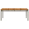 Vrtni stol sivi 180 x 90 x 75 cm od poliratana i drva bagrema