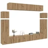 8-dijelni set TV ormarića montiran na zid Artisan Oak