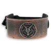Zapestnica Baphomet - rjava - rdeči kristali - LSF1 62-a