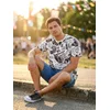 Sinsay - Šarena majica sa kratkim rukavima - svetlo siva