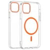 Transparent Color Ring MagSafe maska za iPhone 14 Plus – Narandžasta