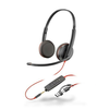 Slušalice HP Poly Blackwire 3225 Stereo USB-C Headset +3.5mm Plug +USB-C/A Adapter/8X229AA/crna