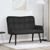 Sofa za dvije osobe Crna 115 x 61 x 87 cm Baršun