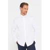 TUDORS Muška košulja dugih rukava Niku, Slim Fit, Bela