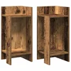Vidaxl Stranske mize s polico 2 kosa Old Wood 25,5x27x60 cm
