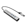 i-tec USB-C/USB-A Metal HUB s 6 vrati (3x USB-C, 3x USB-A), LAN, Power Delivery 85 W