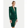 Babylon Cocktail obleka MF204C Zelena Slim Fit
