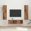 Set TV komoda 6 pcs Staro drvo Konstruirano drvo
