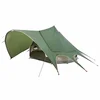 Vidaxl Teepee šotor za 3 osebe Zelena in Siva 312 x 312 x 197 cm