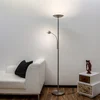 Lindby LED-stojna svetilka Malea, nikelj, svetilka za branje, z možnostjo - Dnevna soba/jedilnica - Sodobni - nikelj mat, krom - Kovina