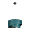 Luster na lanku REZO 1xE27/60W/230V u tirkiznoj boji
