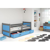 Furnitura POSTELJA RICO 90x200 s predalom in GRATIS ležiščem - GRAFIT-MODRA