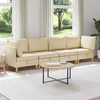 Modularni set sofe sa skladištem 4 pcs Krem Tkanina