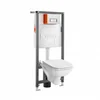 WC SET - Vitra ugradni vodokotlić +Vitra hrom taster+Vitra S20 konzolna wc šolja+Vitra wc daska