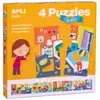APLI Puzzle Jumbo 4 Kom, 4 Motiva - Kuća 17894