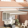 Skrovita tenda Bež 300 x 250 cm Tkanina i Metal