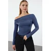 Trendyol Milla Ženska bluza Twoaw25Bz00248, Plava