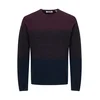 Only & Sons Pulover ONSFELIX ultra mornarsko modra / ciklama / vinsko rdeča