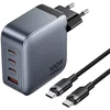 Polnilnik Vention 100W, 1xUSB-A, 3xUSB-C s kablom