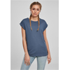 Womens T-shirt with extended shoulder vintageblue