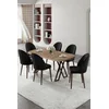 Hanah Home Trpezarijski set, 7 komada, Crni