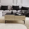 HANAH HOME Sto za dnevnu sobu Mia Travertine Anthracite
