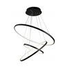 LED lestenec na jekleni vrvici LED/90W/230V premer 80 cm črna