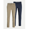 JACK & JONES Chino hlače Macro Dave  bež / temno modra