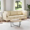 Modularni set sofe sa skladištem 3 pcs Krem Tkanina