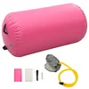 Gimnastički valjak na napuhavanje s crpkom 120 x 90 cm PVC rozi