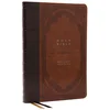 KJV Bible, Giant Print Thinline Bible, Vintage Series, Leathersoft, Brown, Red Letter, Comfort Print: King James Version