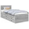 Krevet na dan Siva Sonoma i crna 75 x 190 cm Konstruirano drvo