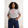 Trendyol Curve Ženska majica TBBSS26BF00033, Siva