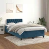 vidaXL Box spring postelja z vzmetnico temno moder 120x190 cm žamet