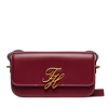Ročna torba Tommy Hilfiger Th Script Flap Crossover AW0AW18399 Bordo rdeča