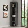 HANAH HOME Polica za knjige Nati Corner Anthracite