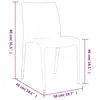 Vrtne stolice 2 kom krem 50 x 46 x 80 cm od polipropilena