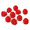 Zavorni čeljusti z dvema luknjama 13x15 mm okrogli - rdeči (20 kosov)