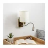 Brilagi-LED Fleksibilna zidna lampa NUBILA 1xE27/25W/230V+LED/3W mesing/krem