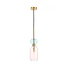 Luster na sajli MOLLY 1xE14/40W/230V, prečnik 12 cm, zlatna/ružičasta/plava