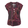 LASCANA Bluza mandarina/bordo/temno rdeča/črna