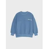 Sinsay - Postavljeni oversize crewneck duks sa natpisom - mid blue