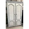 Casa Padrino country style cabinet gray 111 x 40 x H. 194 cm - Country style solid wood cabinet with 2 doors - Country style solid wood furniture
