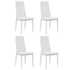 vidaXL Jedilni stoli 4 kosi umetno usnje 43x43,5x96 cm bele barve
