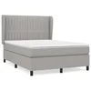 Vidaxl Box spring posteljni z vzmetnico svetlo siv 140x190 cm blago